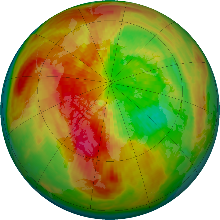 Arctic ozone map for 15 March 2003